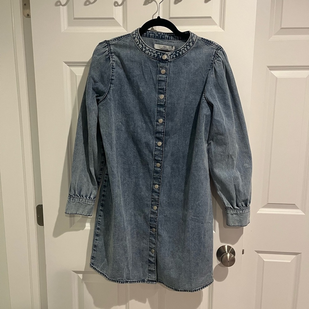 Denim Button-Down Dress